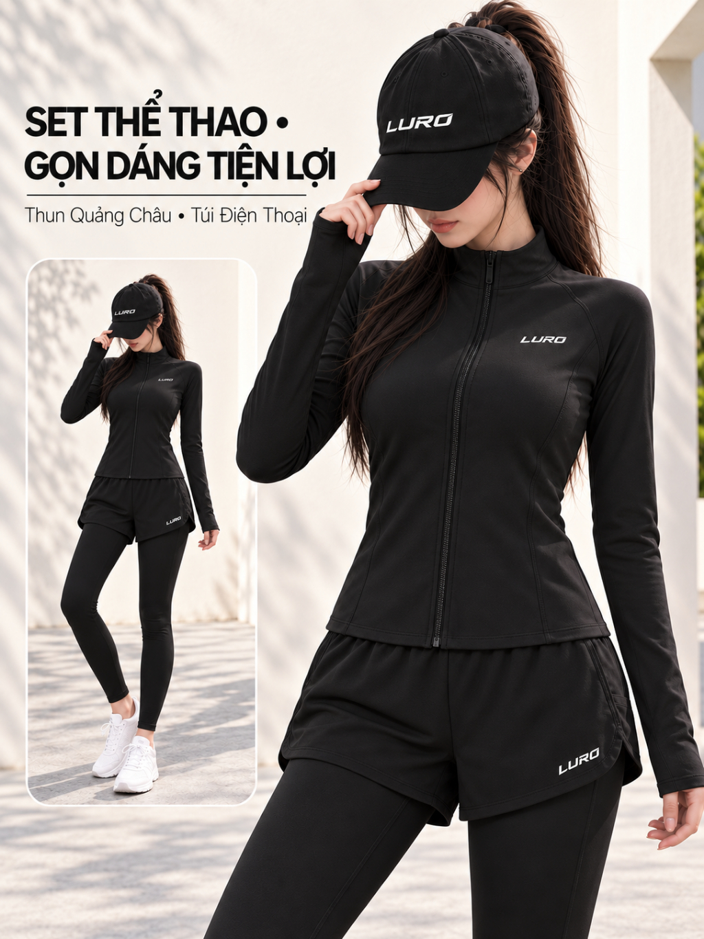 S3D — Set thể thao dài tay khóa kéo