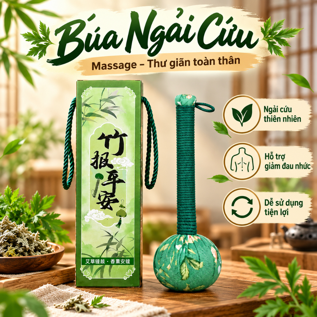 Búa ngải cứu 31cm - Massage Giảm Đau Nhức Cơ Thể