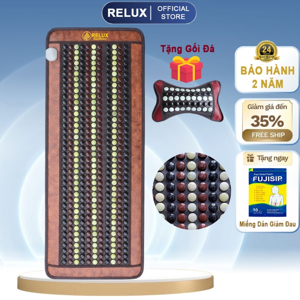 Thảm Đá Nóng Ngọc Bích Dưỡng Sinh Cao Cấp RELUX Chính Hãng, Sưởi Đá Nóng Thư…