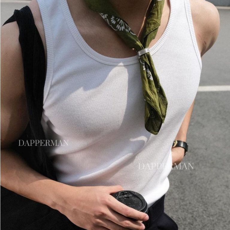 Áo ba lỗ thun gân cổ tròn áo tanktop nam cotton cao cấp thể thao vận động tập…