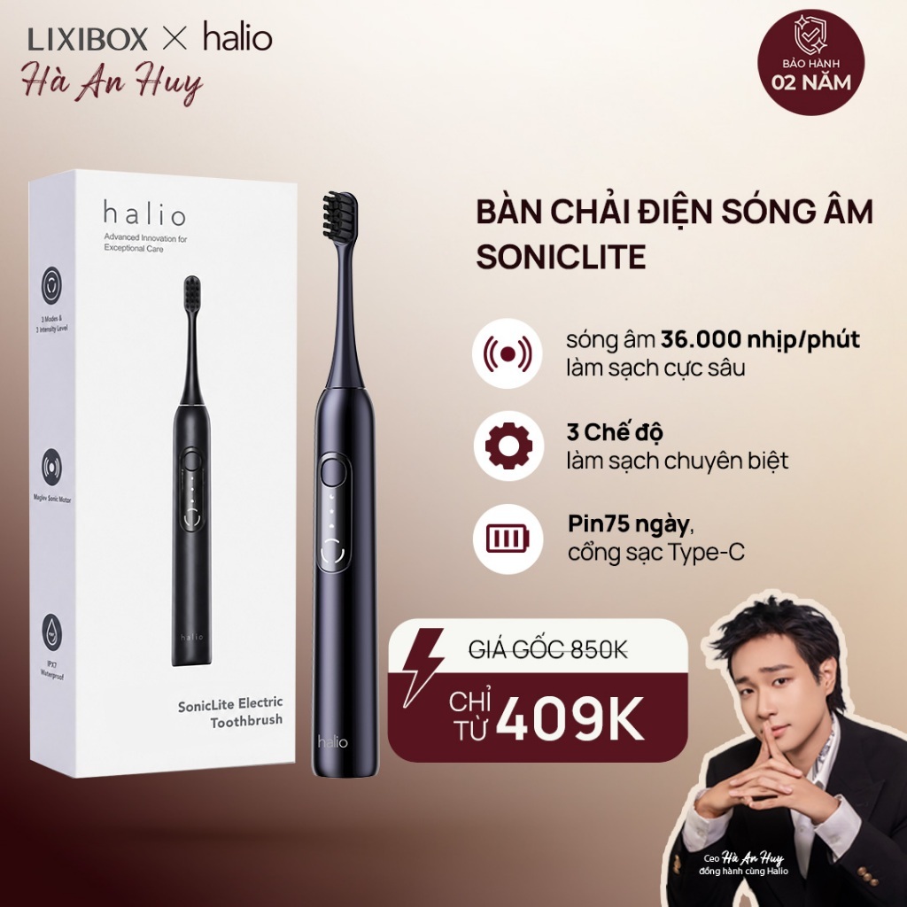 Bàn Chải Điện Halio SonicLite Electric Toothbrush