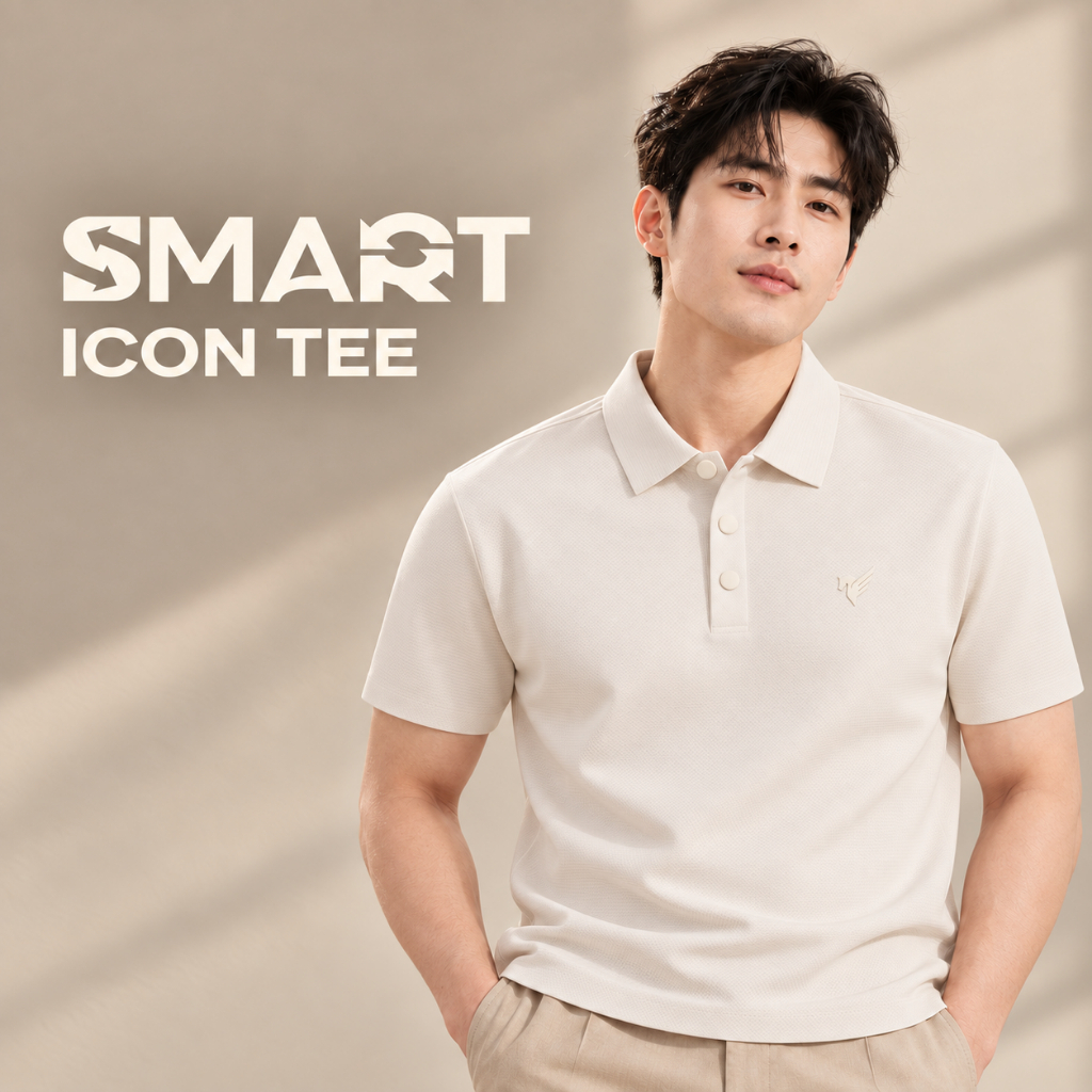 Áo polo dán SMART EASE POLO TORANO ngắn tay Mát lạnh, thoáng khí, chống UV HSTP391