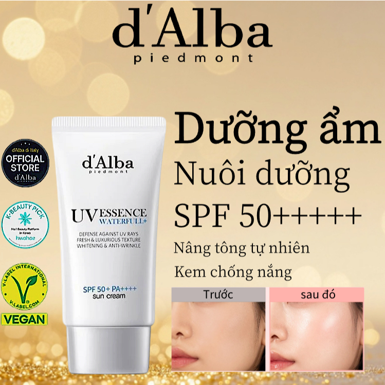 d'Alba Kem chống nắng dưỡng ẩm d'Alba Waterfull Essence Suncream SPF 50 + PA + + + + 50ml