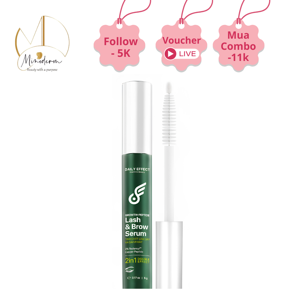 Ảnh 2 của Tinh Chất DAILY EFFECT Growth Peptide Lash & Brow Serum Làm Dày Và Dài Mi - Mày 5g