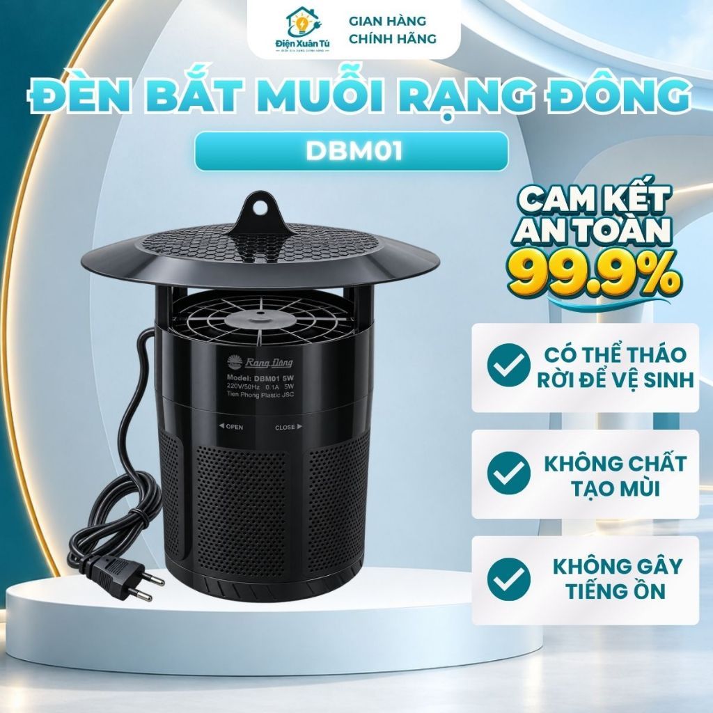 Đèn Bắt Muỗi Rạng Đông DBM01, DBM02, DBM03 Không Gây Tiếng Ồn– Thu Hút Và Bắt Côn Trùng Hiệu Quả