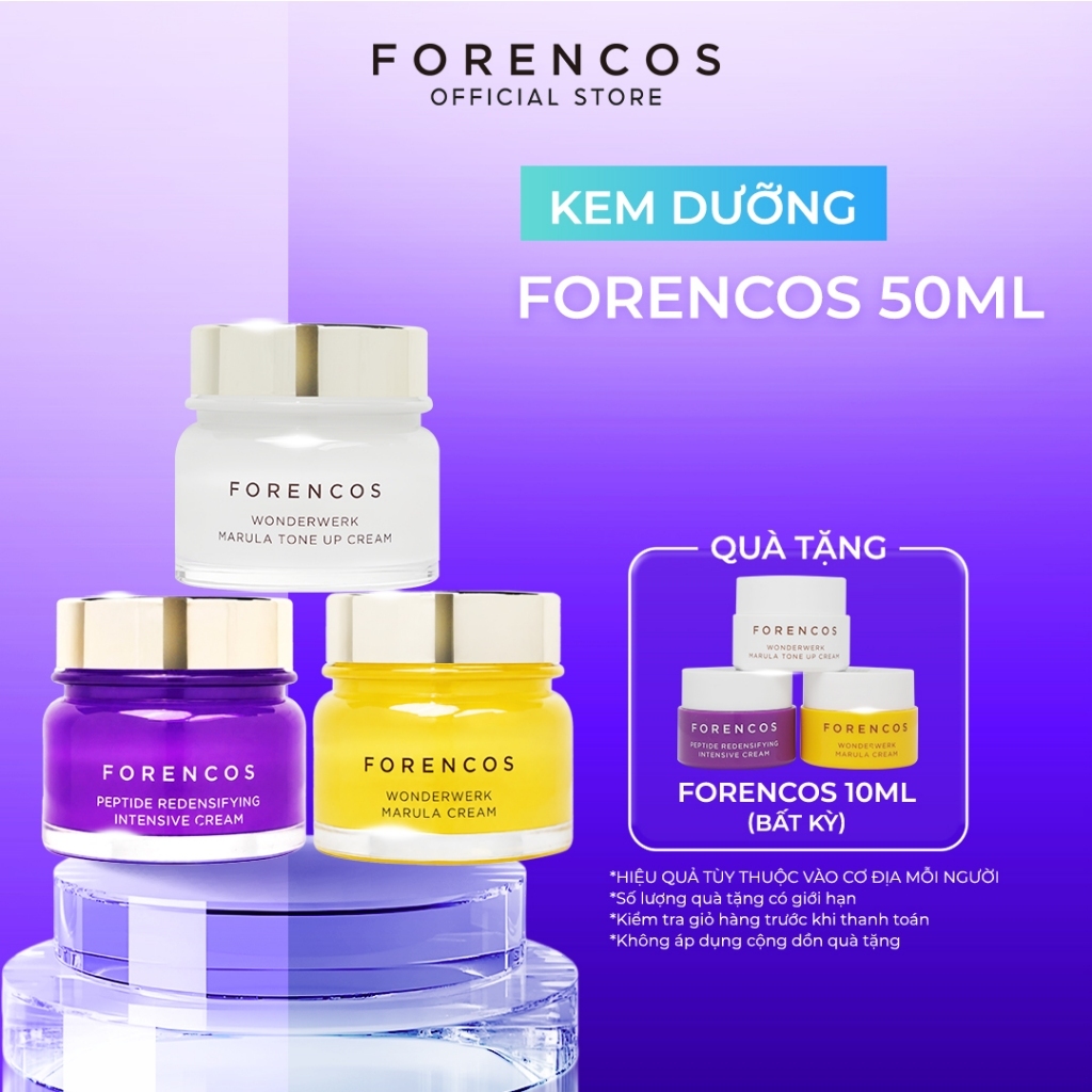 Kem dưỡng ẩm trắng da, tăng độ đàn hồi làm mờ vết nhăn FORENCOS ban ngày và ban đêm 50ml