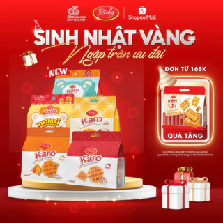 [TẶNG QUÀ ĐƠN TỪ 165K]  Combo 5 bịch bánh Karo chà bông sợi gà, Bánh ăn sáng, Bánh kẹo Richy