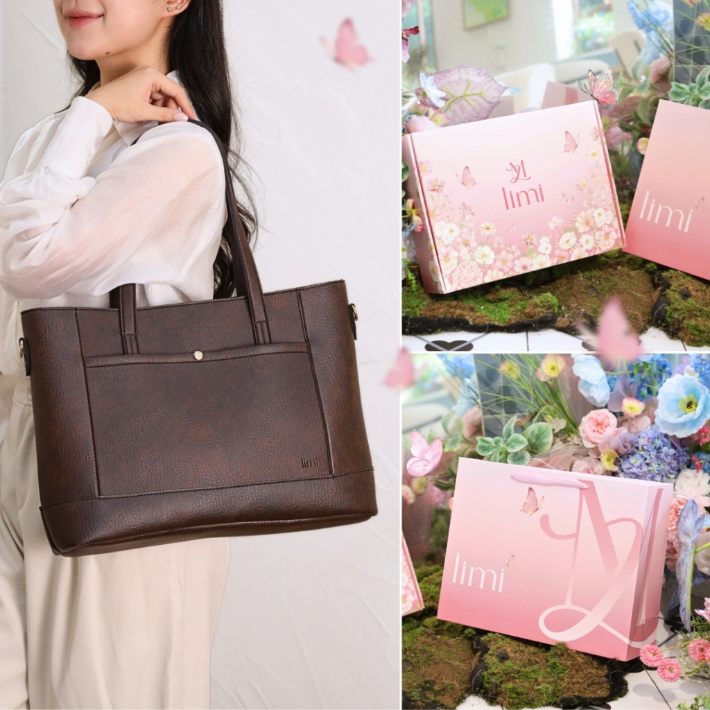 Túi xách công sở nữ LIMI (4 màu) tote da đựng laptop 15.6inch đi làm học to giáo viên (LINDA)