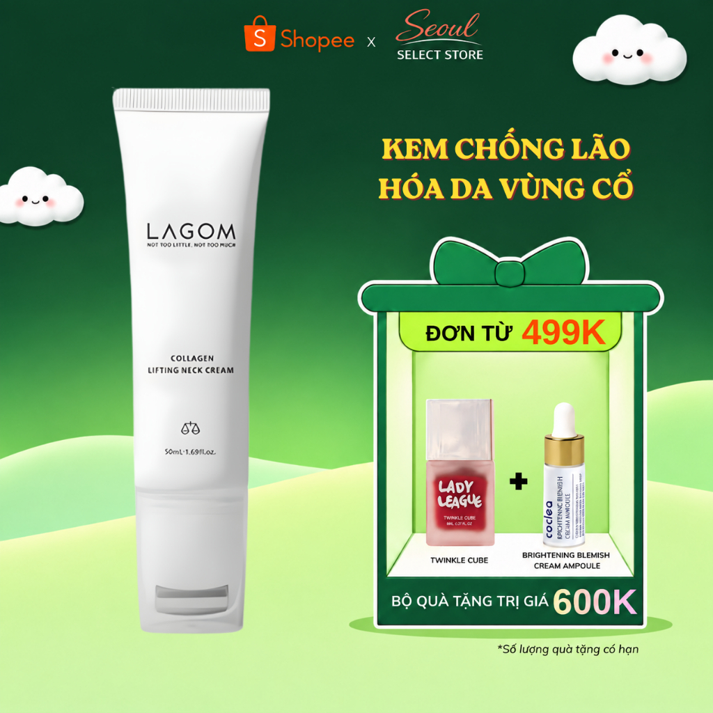Kem chống lão hóa vùng cổ LAGOM COLLAGEN LIFTING NECK CREAM