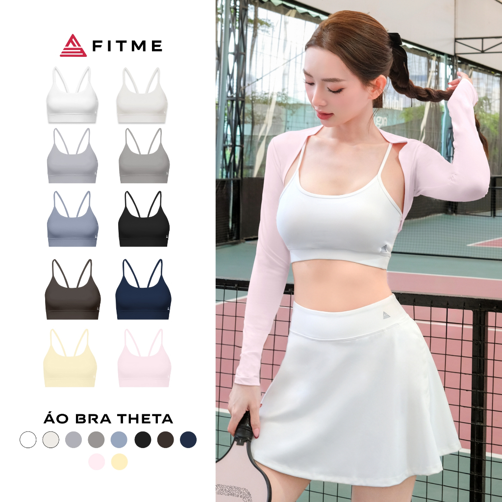 Áo bra tập gym yoga nữ Fitme Theta có mút chống sốc. nâng ngực chất thun thể thao cao cấp co giãn thoải mái BRTT