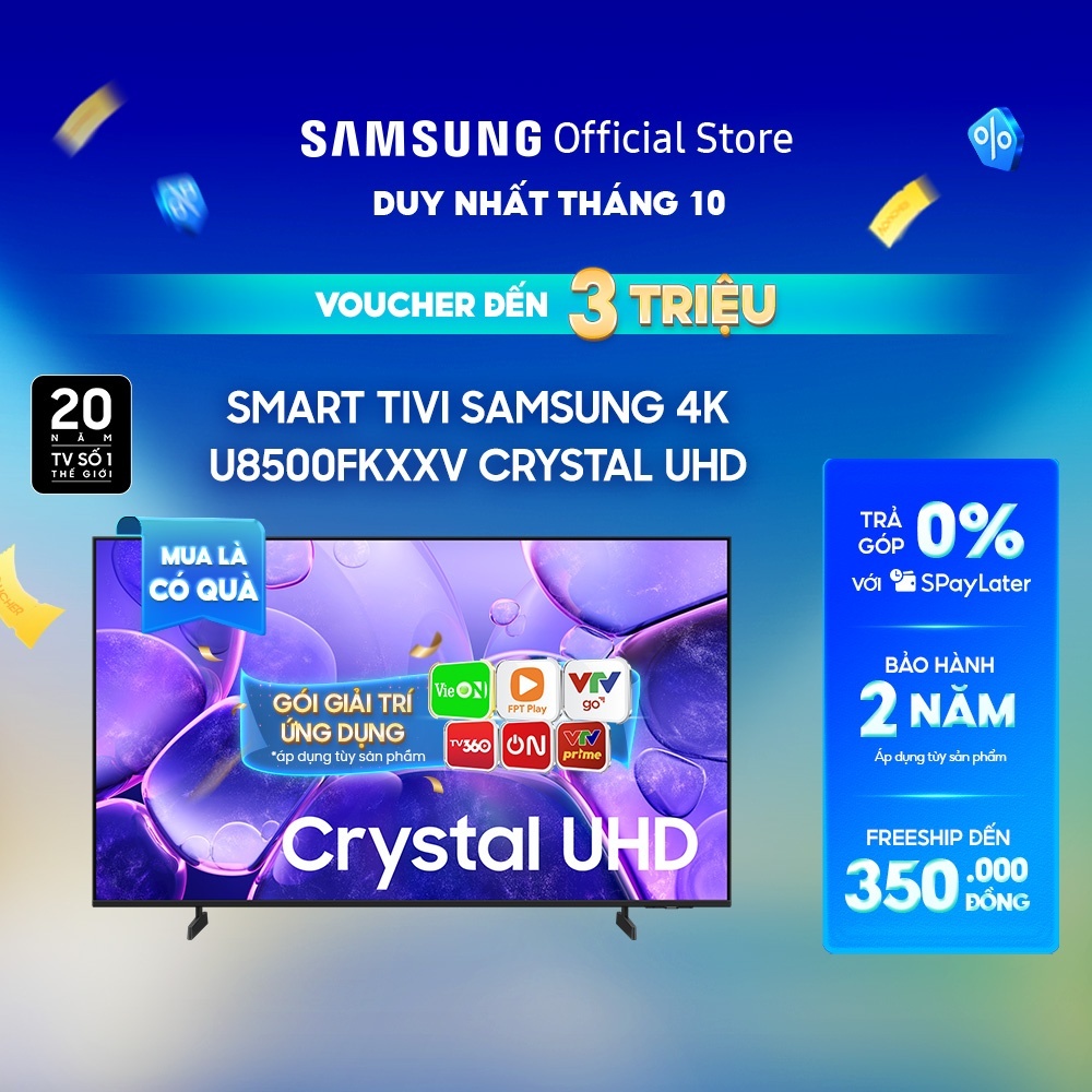 Smart Tivi Samsung UHD U8500FKXXV 2025 - Miễn phí lắp đặt