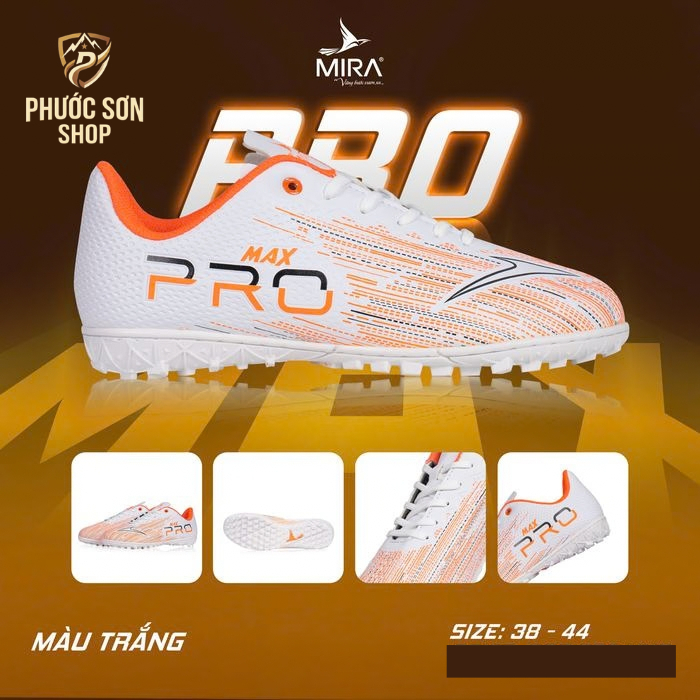 [Tặng Vớ] Giày Đá Bóng Mira Max Pro Sân Cỏ Nhân Tạo - Giày Đá Bóng Nam Chính Hãng Mira 💥Đế TF Bám Đư