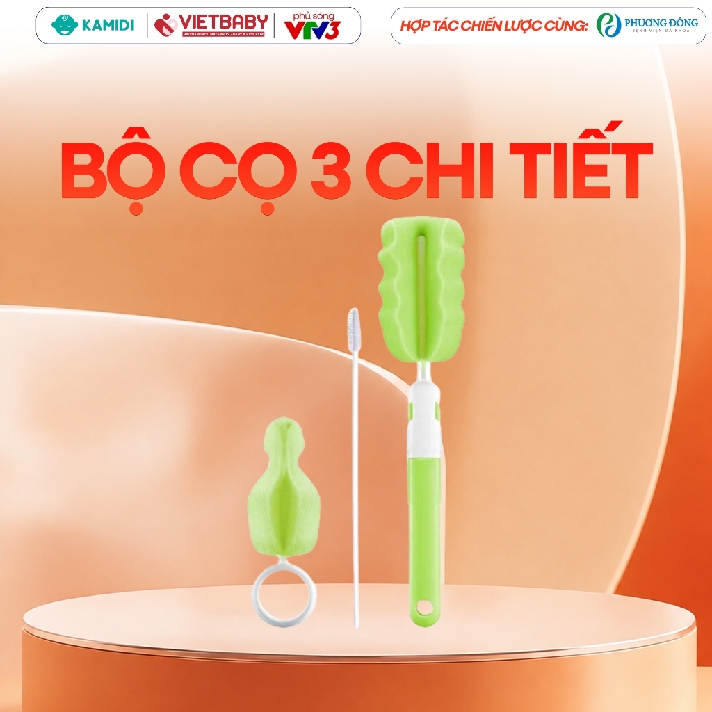 Cọ Bình Sữa Kamidi Vệ Sinh Bình Sữa Màu Ngẫu Nhiên