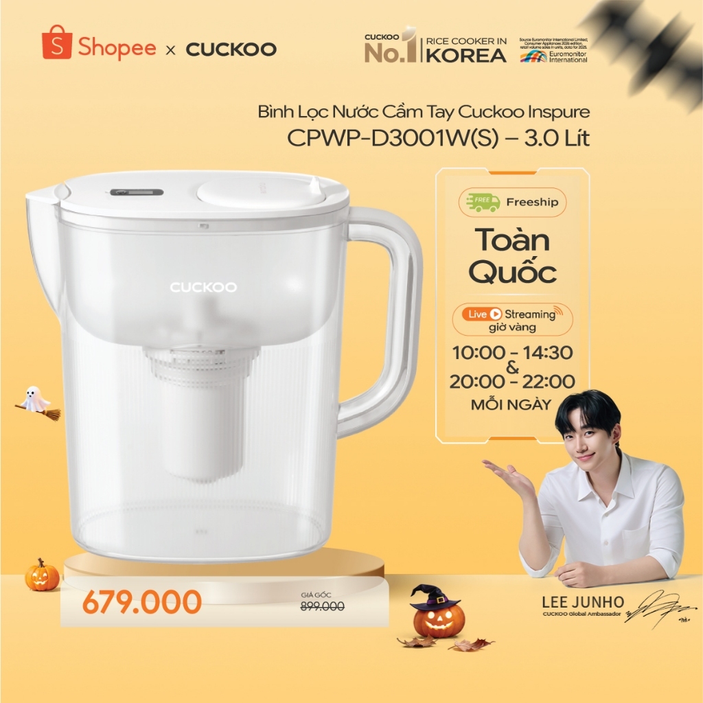 Bình Lọc Nước Cầm Tay Cuckoo Inspure CPWP-D3001W – 3.0 Lít