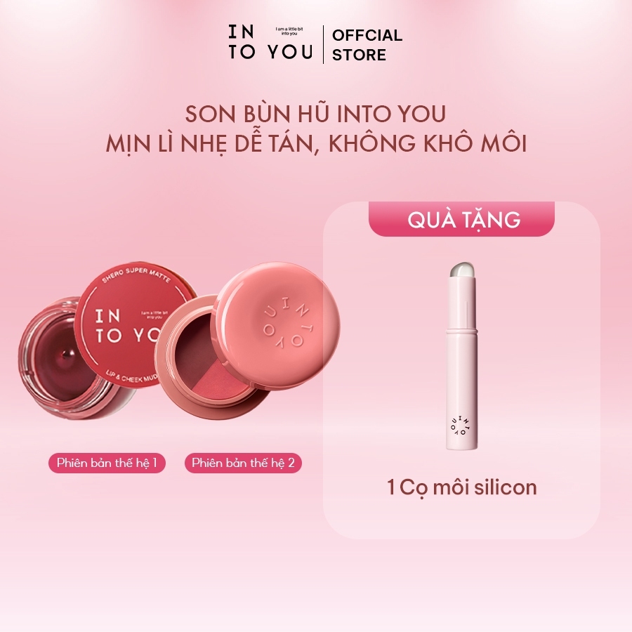 [LIVE] Son Bùn Hũ Shero INTO YOU Mịn Lì Nhẹ Dễ Tán, Không Khô Môi Dùng Cho Môi Và Má 5g