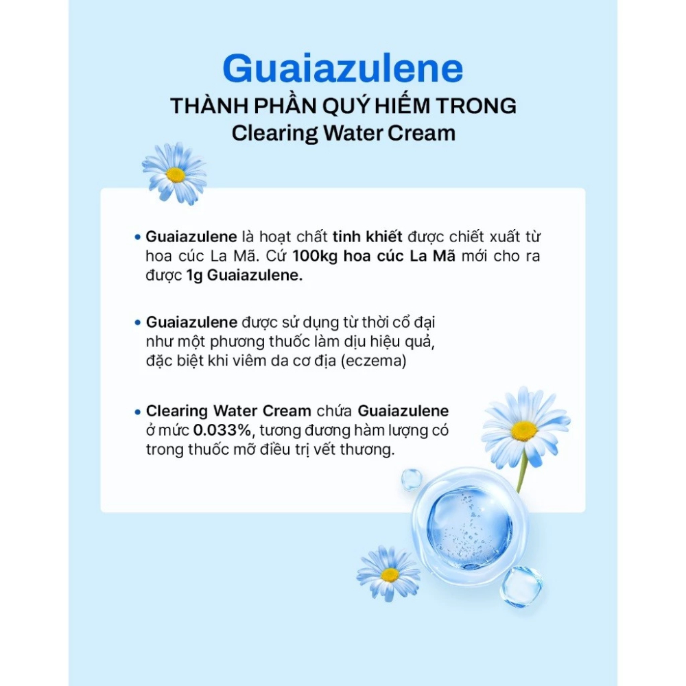 Ảnh 3 của Kem dưỡng ẩm Dear, Klairs Midnight Blue Clearing Water Cream hỗ trợ làm dịu da, mọi loại da 50g