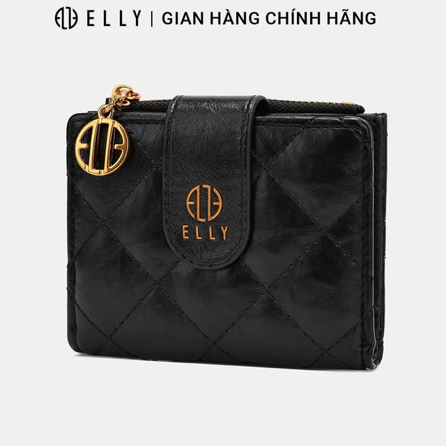 [Tặng hộp 20.10] Ví nữ ELLY EVH113 ví cầm tay da tổng hợp cao cấp nhỏ gọn thời trang thanh lịch
