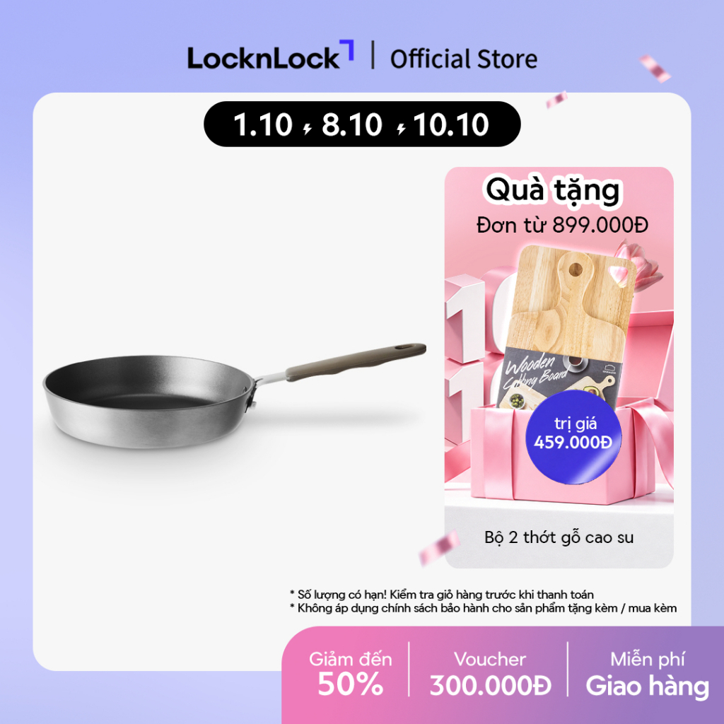Chảo chiên Lock&Lock Handycook có tay cầm 16 Cm - Màu xám LHD1163