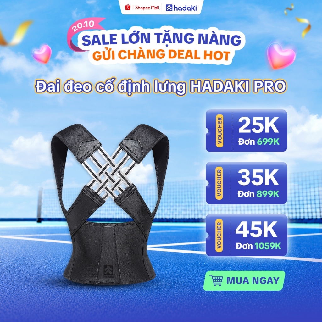 Đai Lưng Chống Gù Công Thái Học Hadaki Hỗ Trợ Giảm Tình Trạng Gù Lưng - Thoáng…