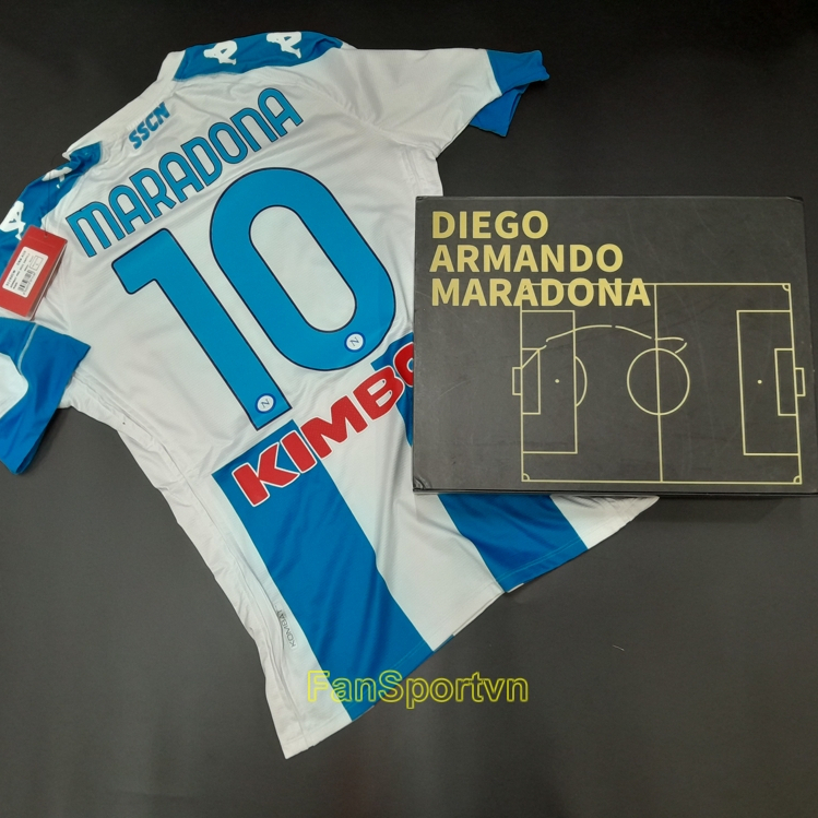 Áo đấu cầu thủ bóng đá box Diego Maradona 10 Napoli 2020-2021 home shirt jersey size L 3119ZCW new a