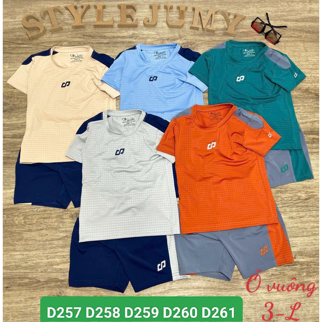 (SIZE 14KG - 67KG) BỘ CÓ TAY THUN LẠNH Ô VUÔNG CAO CẤP HÃNG StyleJumy...D257..D258..D259..D260..D261