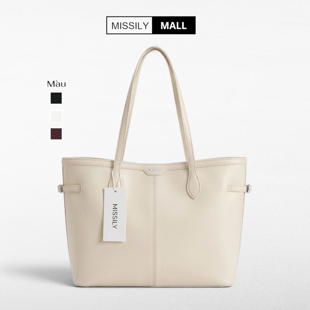 Túi xách nữ, Túi đeo vai MISSILY, Túi tote dung tích lớn Size 33cm (ms250)