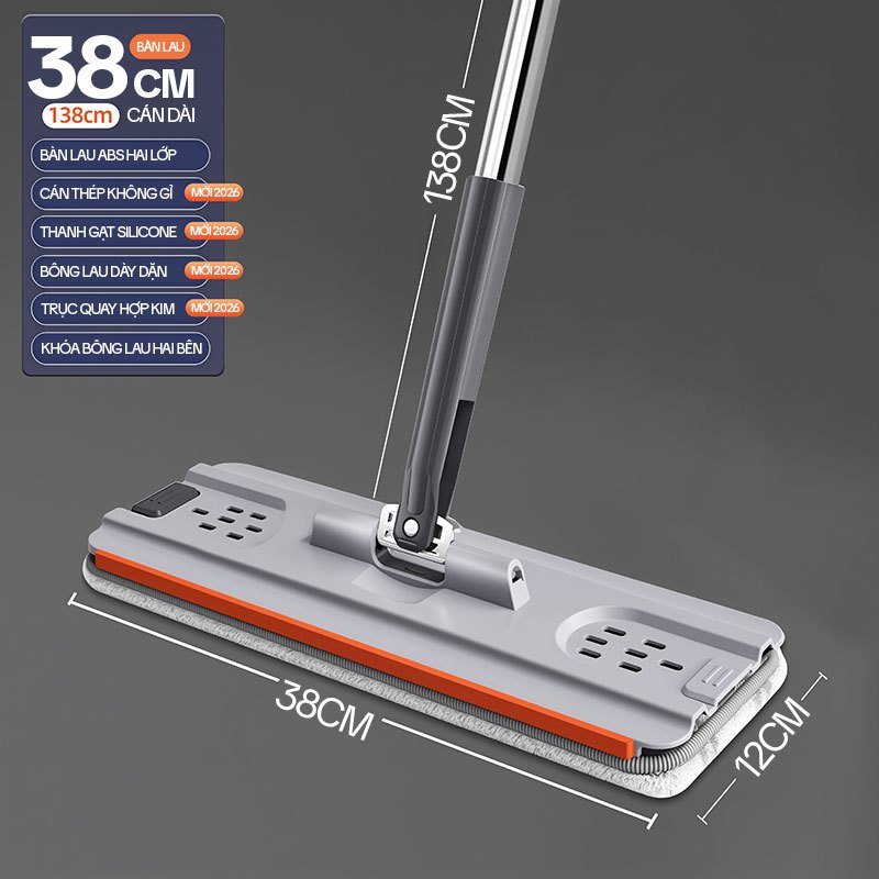 Cây Lau Nhà Thay Thế KITIMOP PRO MAX-2, Dùng Cho Cây Lau Nhà Tự Vắt KITIMOP PRO MAX (Không Bao Gồm T