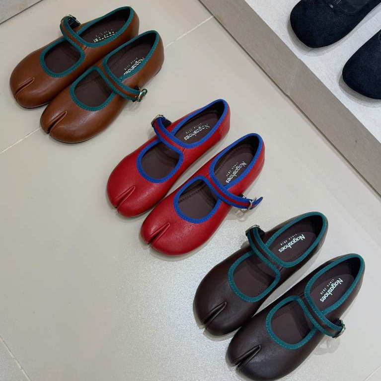 GIÀY BÚP BÊ NAGASHOES TABI QUAI NGANG VIỀN MÀU NAB169
