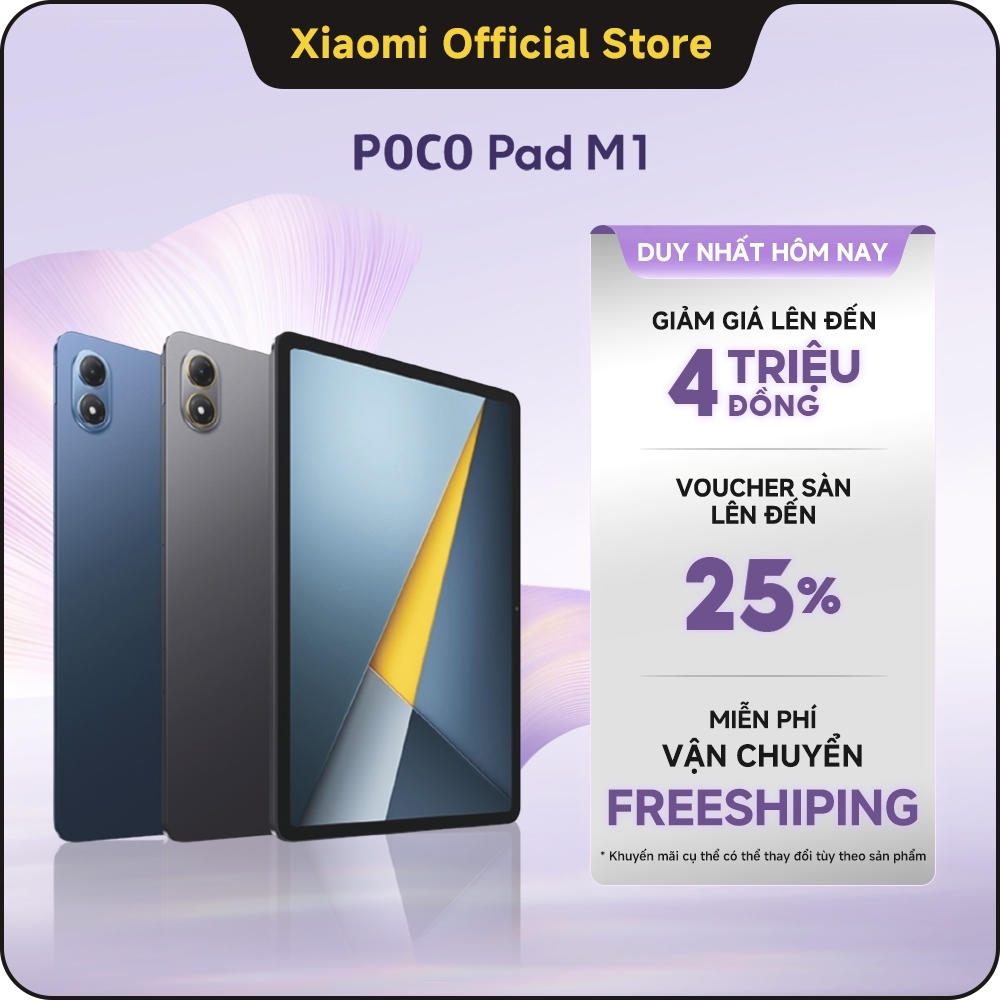 Máy tính bảng Xiaomi POCO Pad M1 | 8GB+256GB, màn hình 12.1'' 120Hz 2.5K, pin khủng 12000mAh, Snapdragon® 7s Gen 4