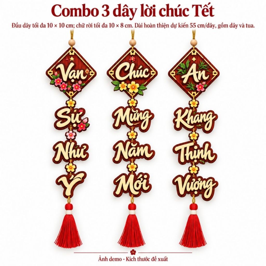 Dây lời chúc ngày xuân — ảnh minh họa sản phẩm