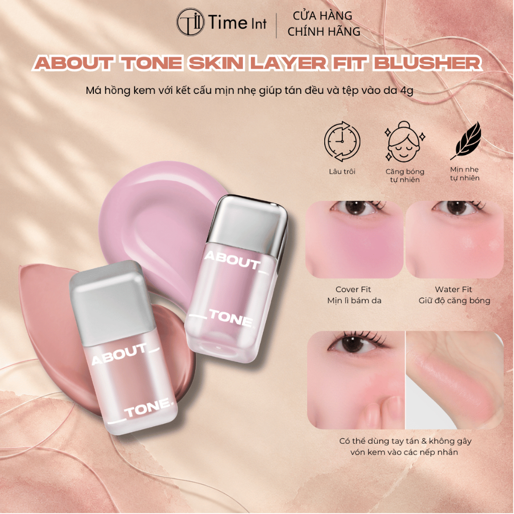 Kem Má Hồng ABOUT TONE Skin Layer Fit Blusher Lên Màu Tự Nhiên Mịn Da Lâu Trôi