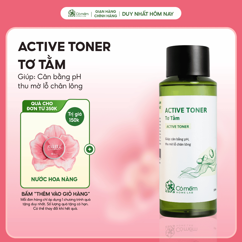 Active Toner Tơ Tằm Dưỡng Ẩm Cho Da Cỏ Mềm 150ml