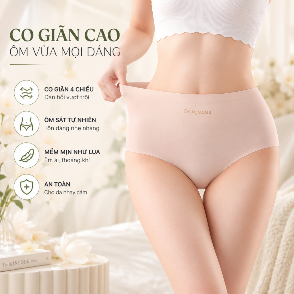 Quần Lót Nữ Su Lạnh Cạp Ép Không Viền May - Quần Chip Nữ Cao Cấp Đáy Có Lót…