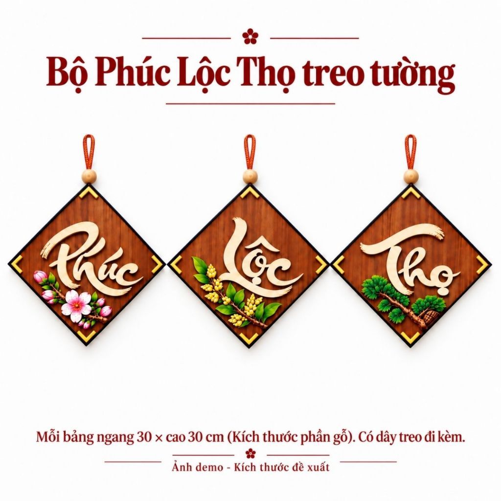 Bộ chữ chúc xuân — ảnh minh họa sản phẩm