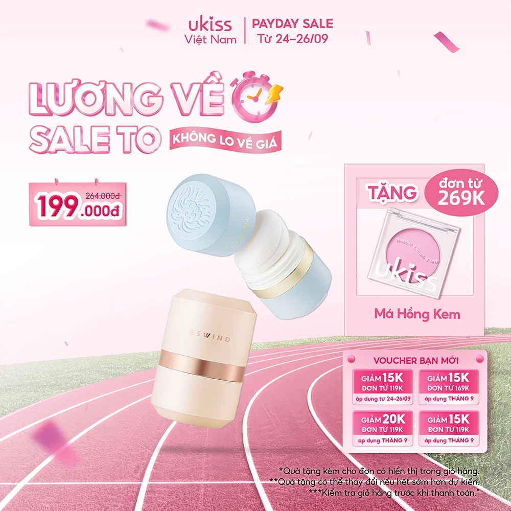 ESWIND phấn kiềm dầu tạo phồng, gội khô không cần gội, tóc bồng bềnh không bụi trắng – 10g