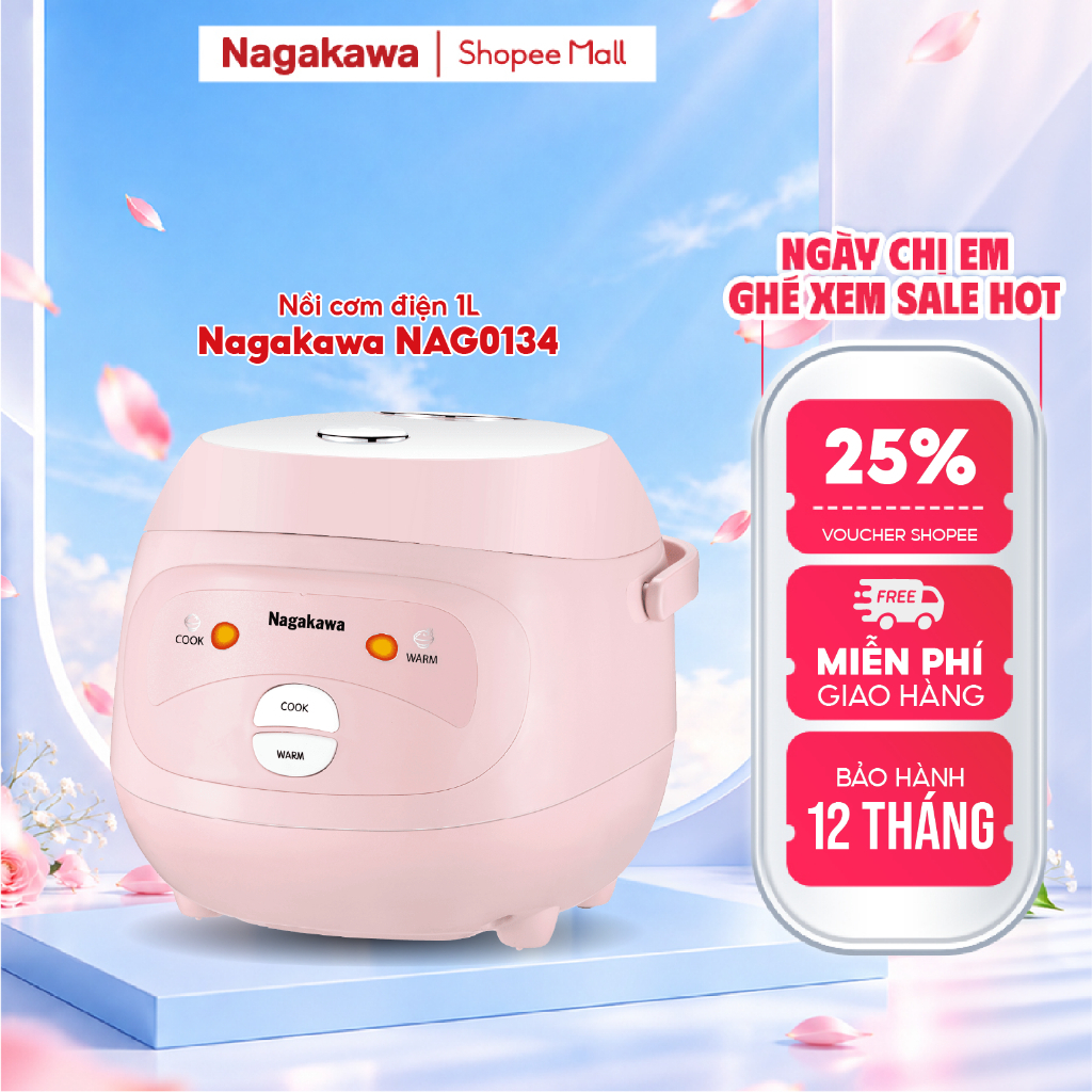 Nồi cơm điện 1L Nagakawa NAG0134