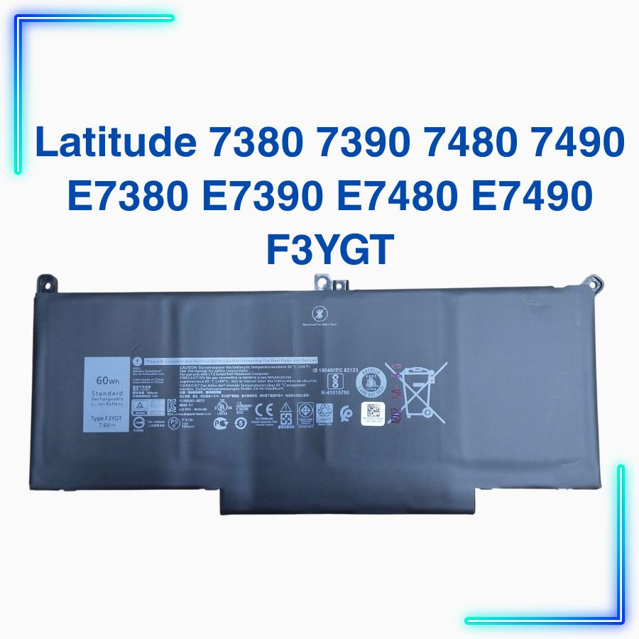 Pin Laptop Dell Latitude 7380 7390 7480 7490 E7380 E7390 E7480 E7490 F3YGT - Latitude 12 13 14 7000 