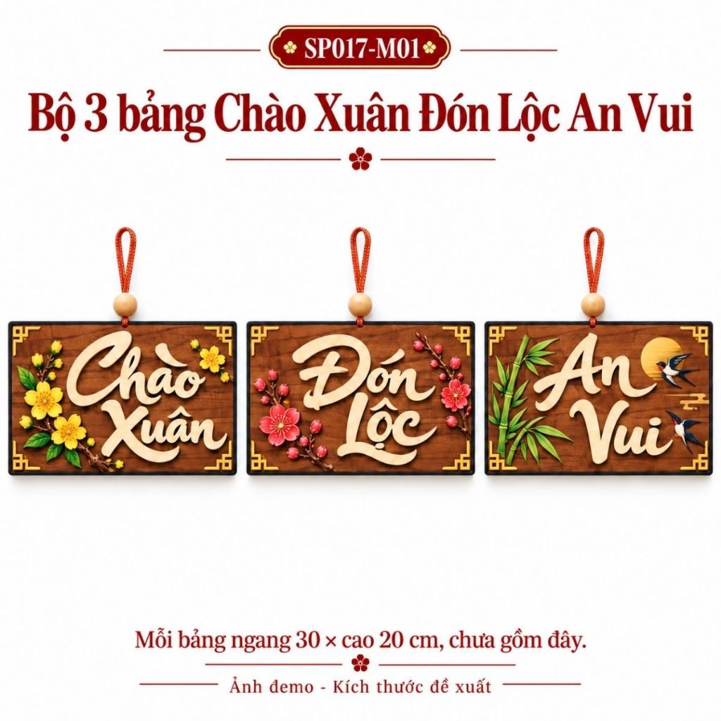 Chào Xuân · Đón Lộc · An Vui — ảnh minh họa sản phẩm