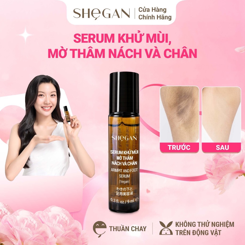 Serum Khử Mùi, Mờ Thâm Nách Và Chân SHeGAN 9ml - Lăn Khử Mùi, Giảm Mùi, Dưỡng…