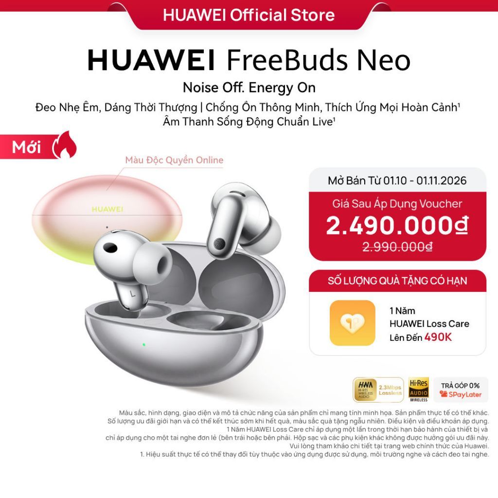 [LIVE] Tai Nghe HUAWEI FreeBuds Neo | Đeo Nhẹ Êm, Dáng Thời Thượng | Chống Ồn Thông Minh | Âm Thanh Sống Động Chuẩn Live