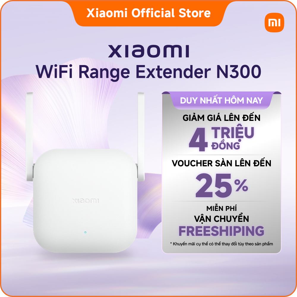 Xiaomi WiFi Range Extender N300 | 2x2 Ăng-ten rời | Thiết lập dễ dàng | 300Mbps