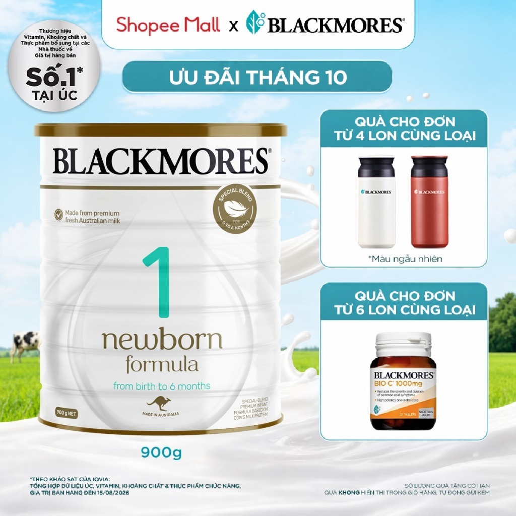 [DATE MỚI] Sữa Bột Blackmores Newborn Formula 1 900g (BM1)