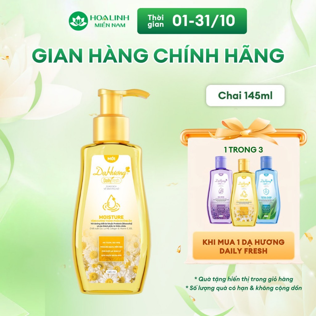 Dung dịch vệ sinh Dạ hương Daily Fresh Moisture - Tăng cường thành phần DƯỠNG…