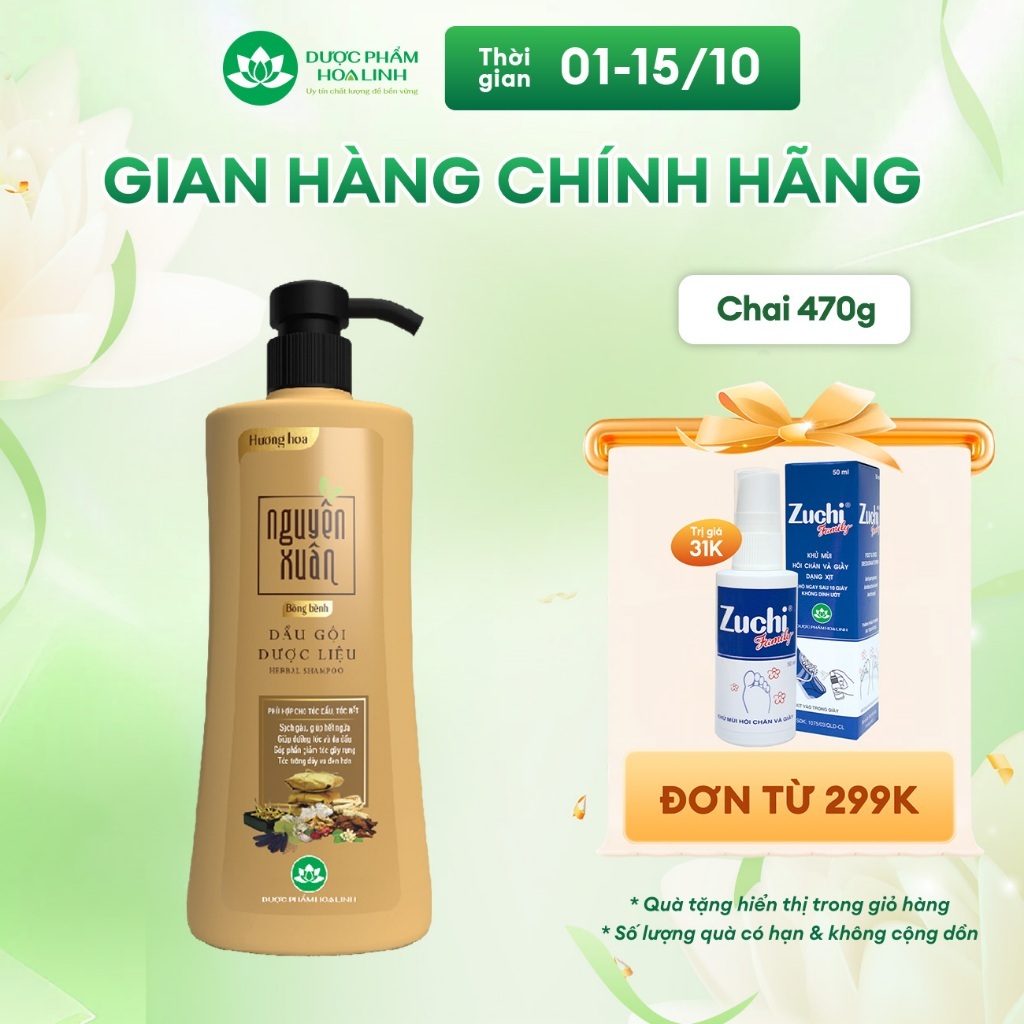Dầu gội dược liệu Nguyên Xuân Bồng bềnh 470g KM 50g - Giá không đổi