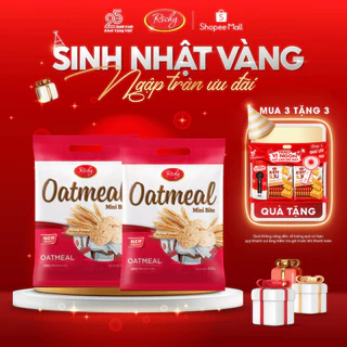 [MUA 3 TẶNG 3]   Combo 2 Bánh Yến Mạch Oatmeal Richy Vị Sữa (250g/Túi), bánh kẹo Richy, Back to school