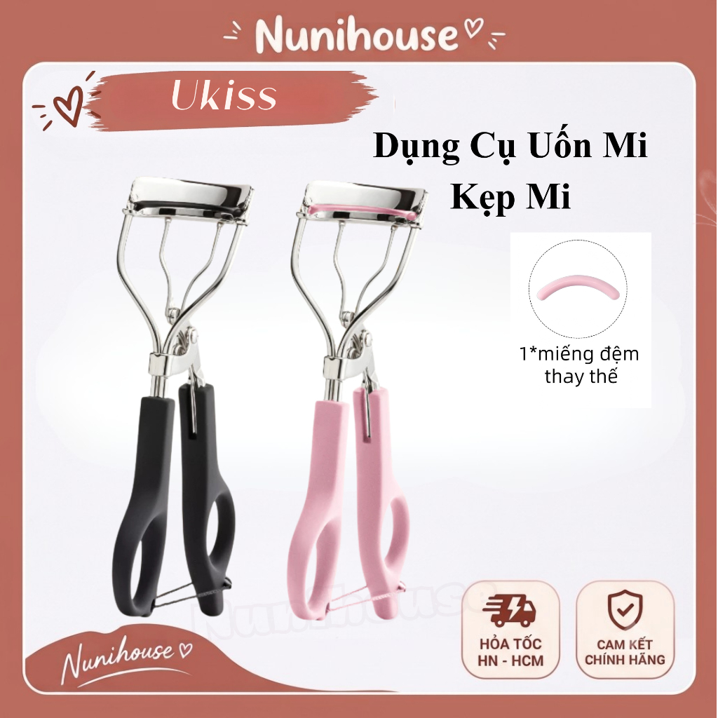 [UKISS] Dụng Cụ Uốn Lông Mi Bấm Mi Kẹp Mi UKISS Kèm Đệm Thay Thế Tiện Dụng