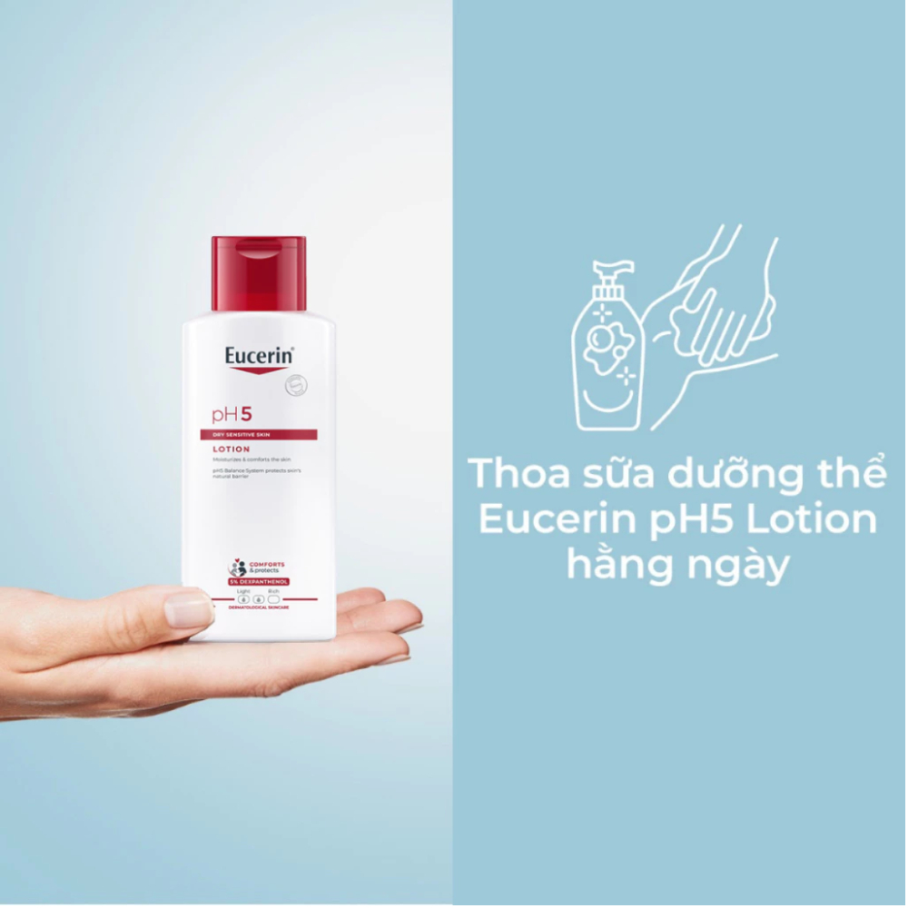 Ảnh 3 của Sữa dưỡng thể Eucerin pH5 Lotion cho da khô nhạy cảm 250ml