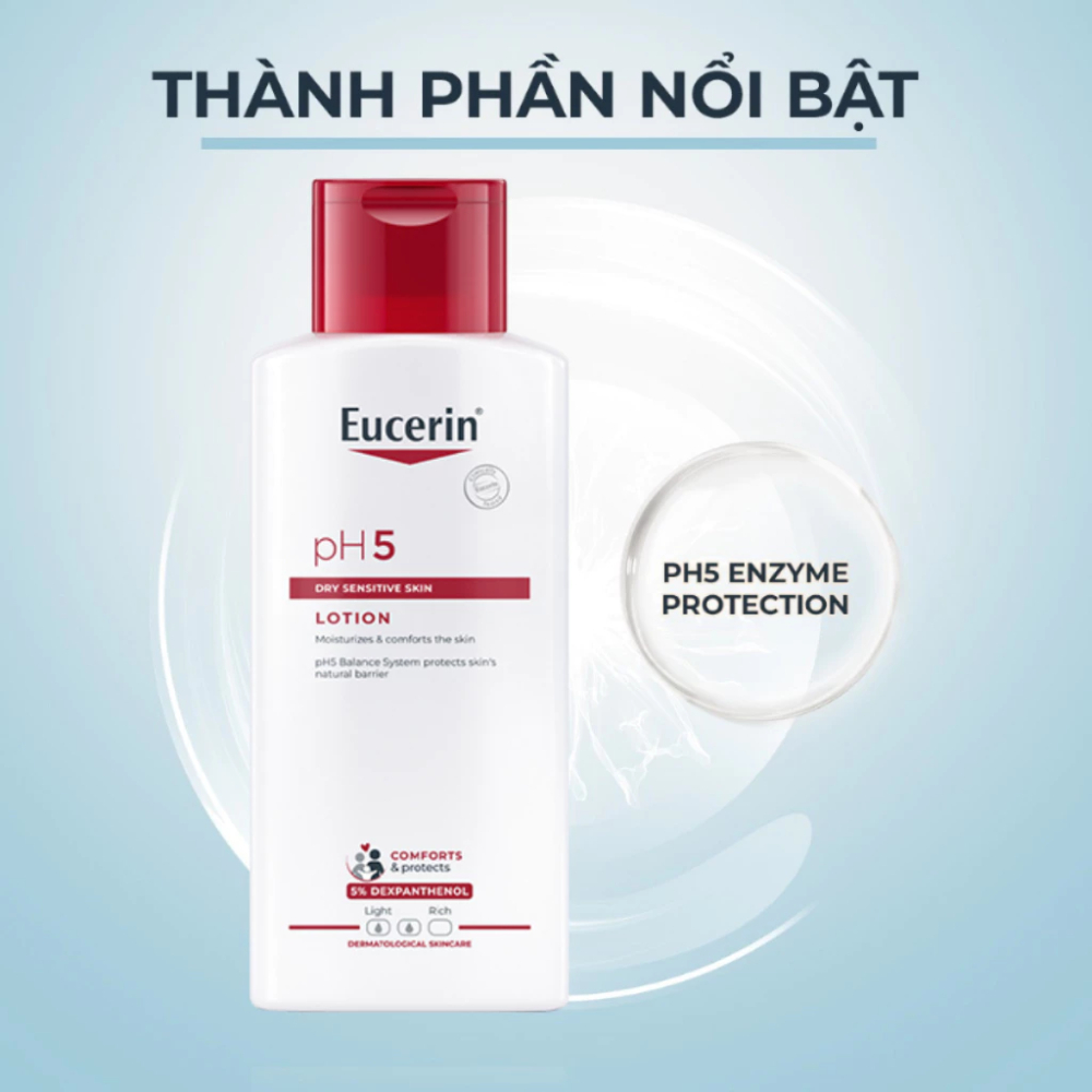 Ảnh 5 của Sữa dưỡng thể Eucerin pH5 Lotion cho da khô nhạy cảm 250ml