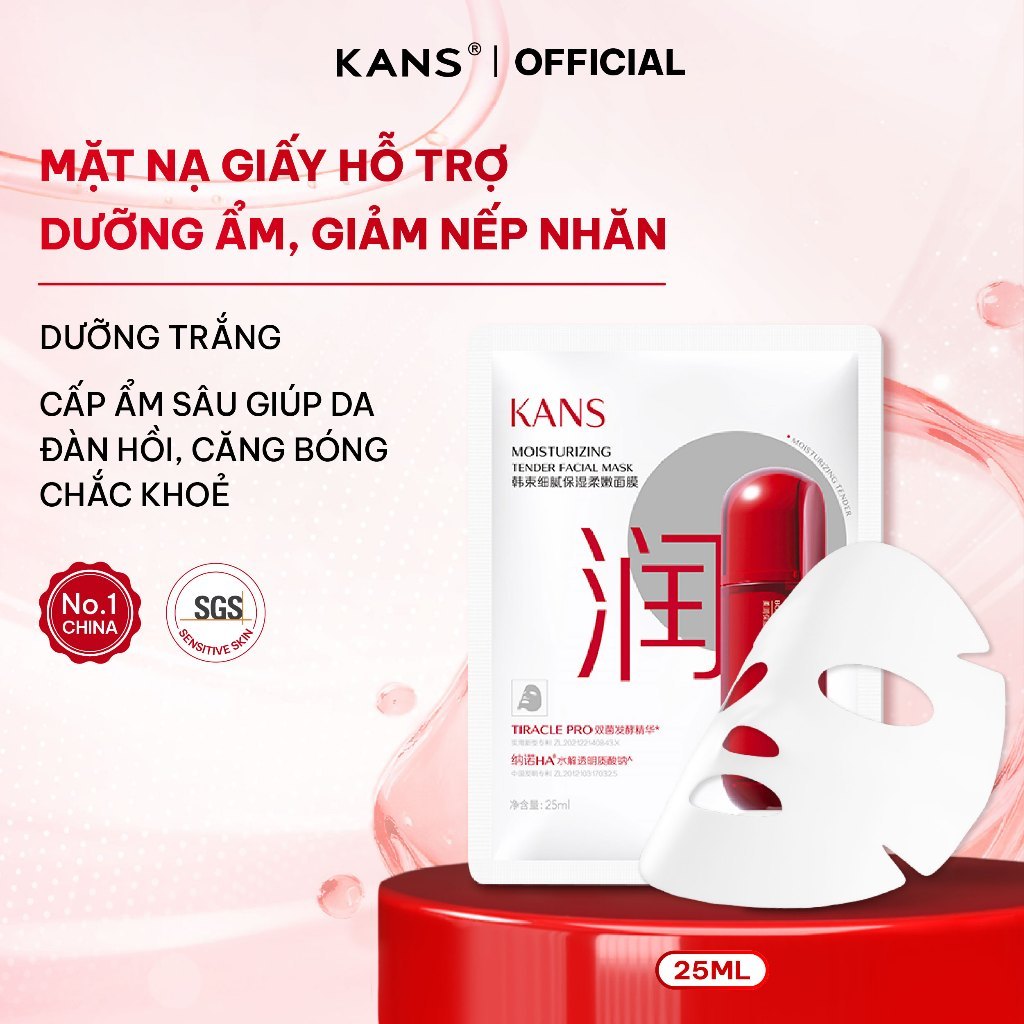 Mặt Nạ Collagen Moisturizing Tender Facial Mask Dưỡng Trắng, Cấp Ẩm Giúp Da Đàn Hồi,Căng Bóng