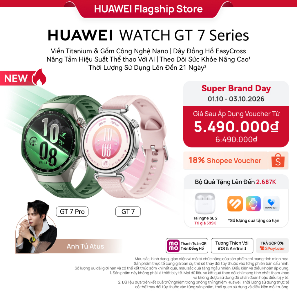 [LIVESTREAM] Đồng Hồ Thông Minh|HUAWEI WATCH GT7 Series|Dây EasyCross|Chăm Sóc Sức Khỏe Chuyên Sâu|Pin Đến 21 Ngày